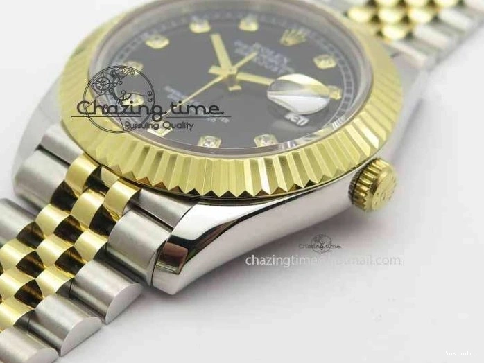Dial Bracelet Maker Diam Jubilee Best On Edition BP YG DateJust Black 41mm SS II A2813 0510